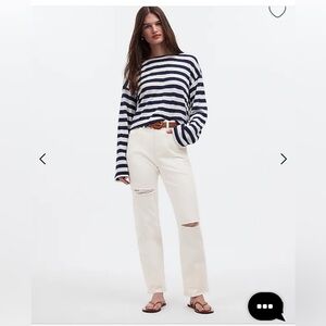 Madewell 90s straight Jean size 26 tile white: winter white